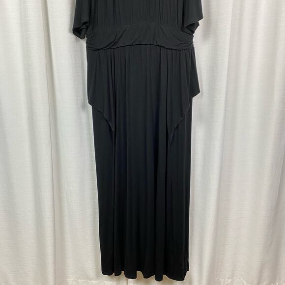Kiyonna Black Indie Flair Knit Maxi Dress Sz 3X - Picture 13 of 16